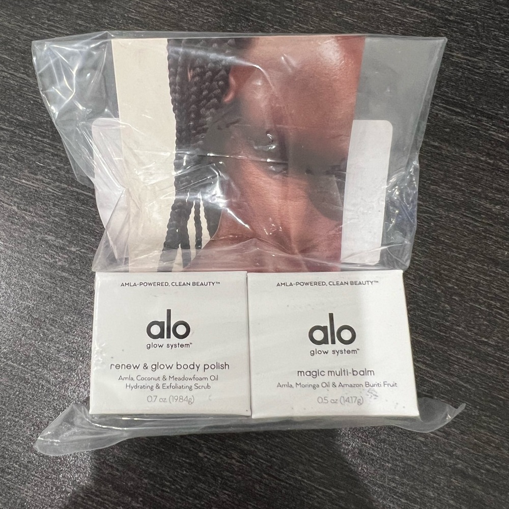 Alo Magic Multi-balm and Renew & Glow Body Polish